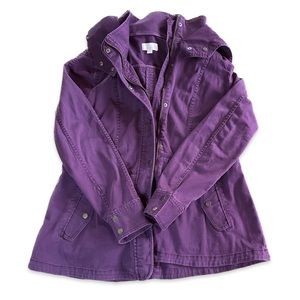 Loft Dark Purple Utility Jacket